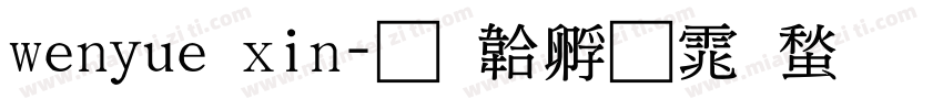 wenyue xin字体转换